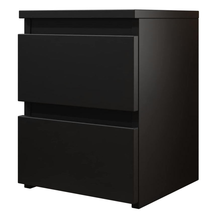 Mesa de cabeceira MALWA 40x40 cm mate preto