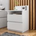 Mesa de cabeceira MALWA 59x40 cm branco
