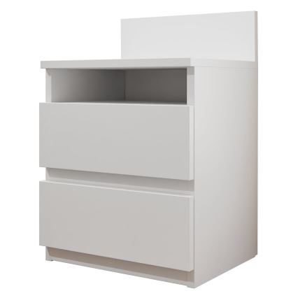 Mesa de cabeceira MALWA 59x40 cm branco