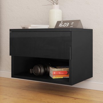 Mesa de cabeceira NECE 32x45 cm preto