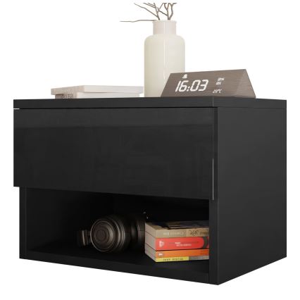 Mesa de cabeceira NECE 32x45 cm preto