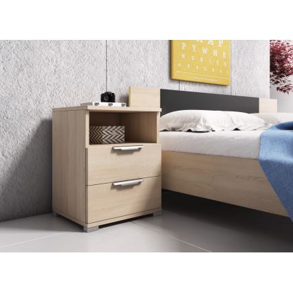 Mesa de cabeceira NED Carvalho Sonoma