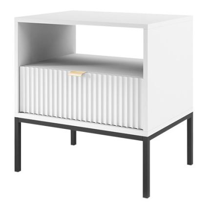 Mesa de cabeceira NOVA 56x54 cm branco/preto