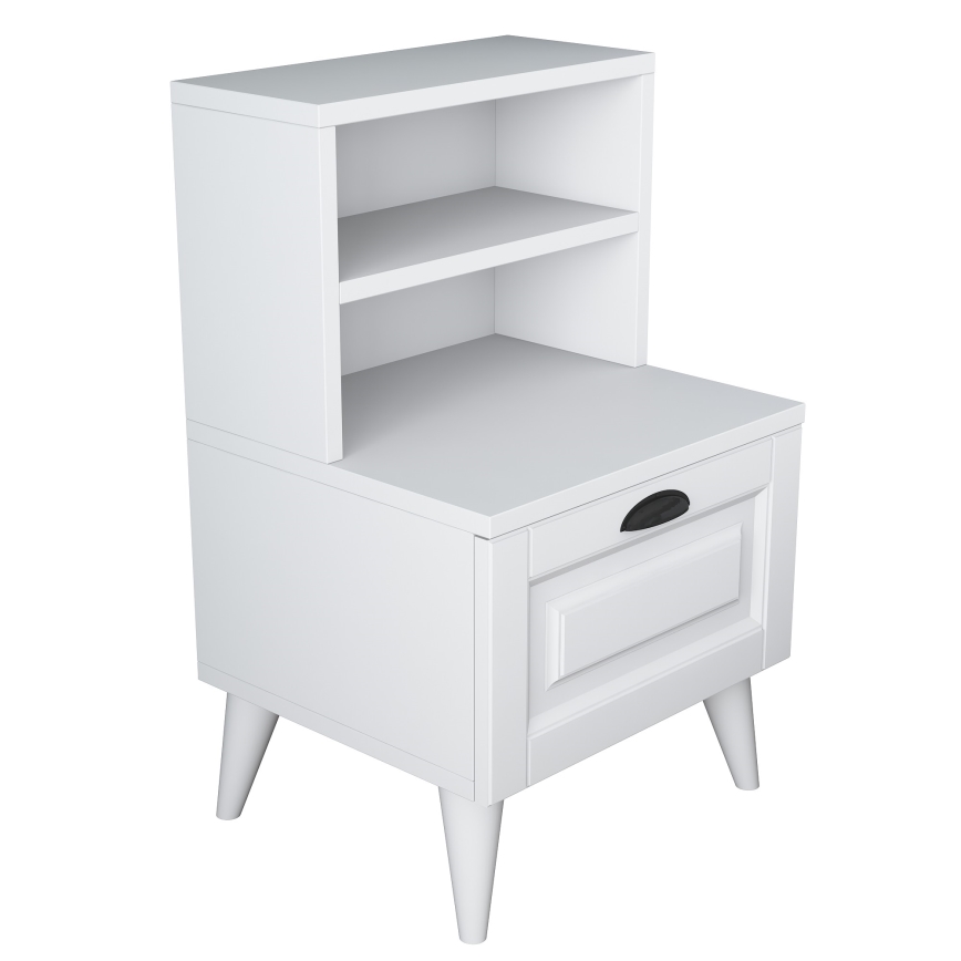 Mesa de cabeceira RANI 45x74,4 cm branco