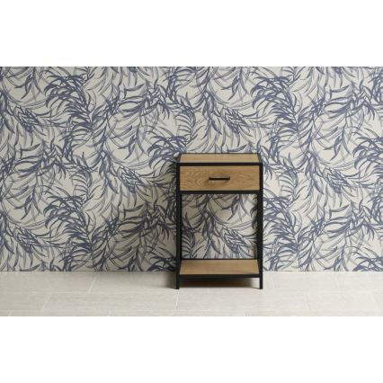 Mesa de cabeceira SARON Carvalho/Preto