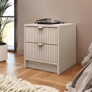 Mesa de cabeceira TIRENO 40x35 cm bege