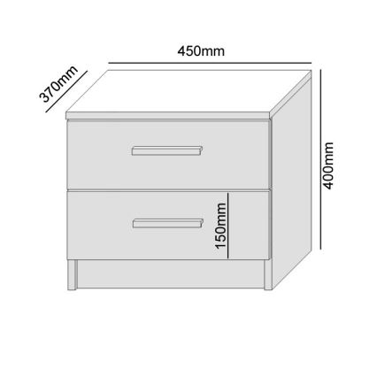 Mesa de cabeceira TOD branca