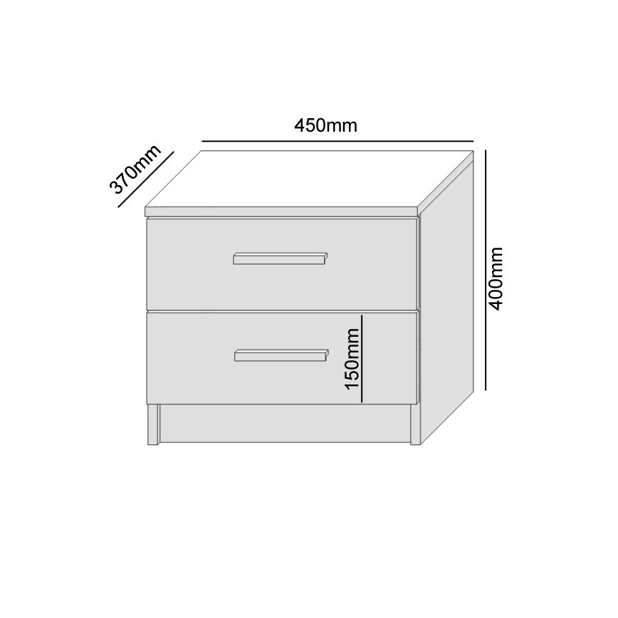 Mesa de cabeceira TOD branca