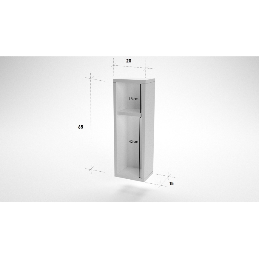 Mesa de cabeceira TURRA 65x20 cm branca