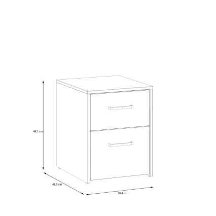 Mesa de cabeceira URO carvalho artisan/branco