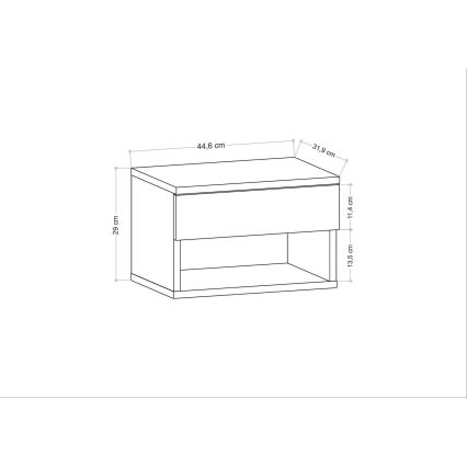 Mesa de cabeceira VETRA branca