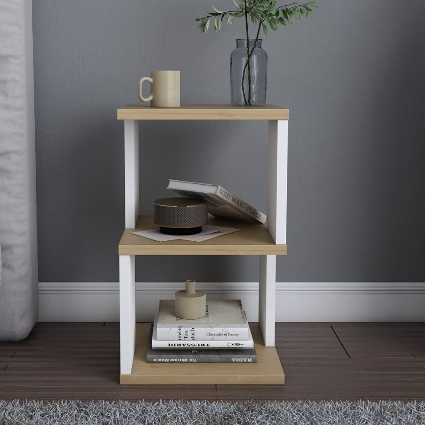 Mesa de cabeceira ZUNA carvalho/branco