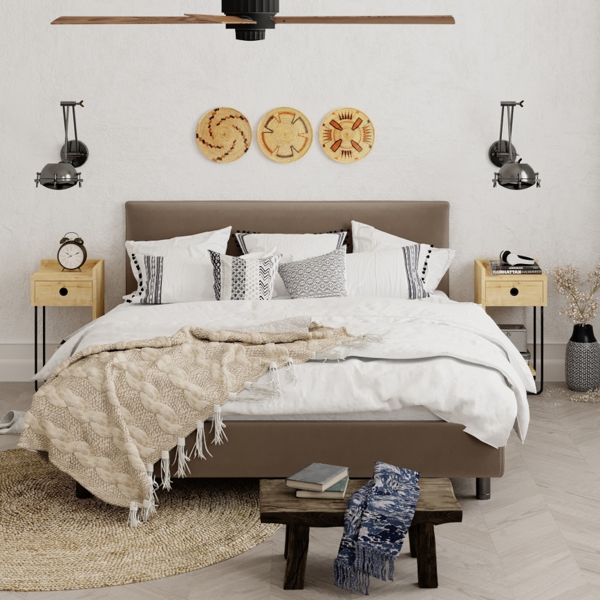 Mesa de cabedeira CACTUS 60x29,5 cm bege/preto