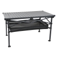 Mesa de campismo dobrável 118x70 cm antracite