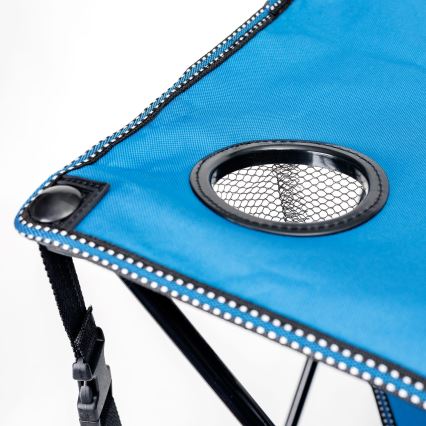 Mesa de campismo dobrável + 2x cadeiras azul