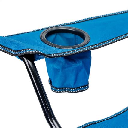 Mesa de campismo dobrável + 2x cadeiras azul