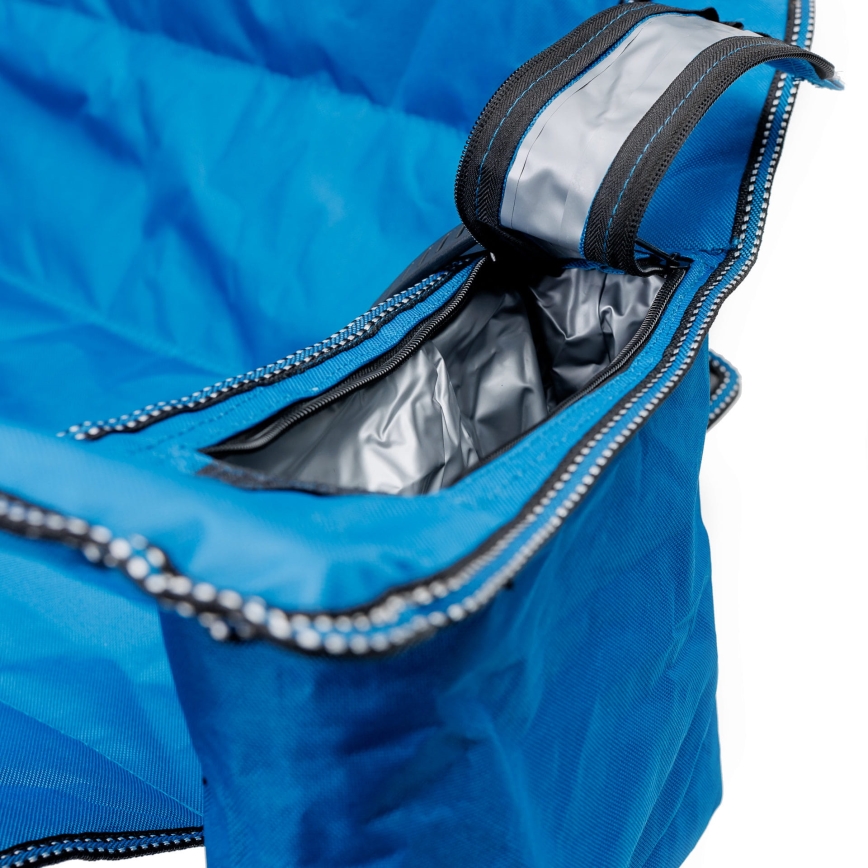 Mesa de campismo dobrável + 2x cadeiras azul