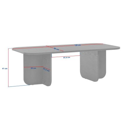 Mesa de centro AKIRA 120x60 cm bege