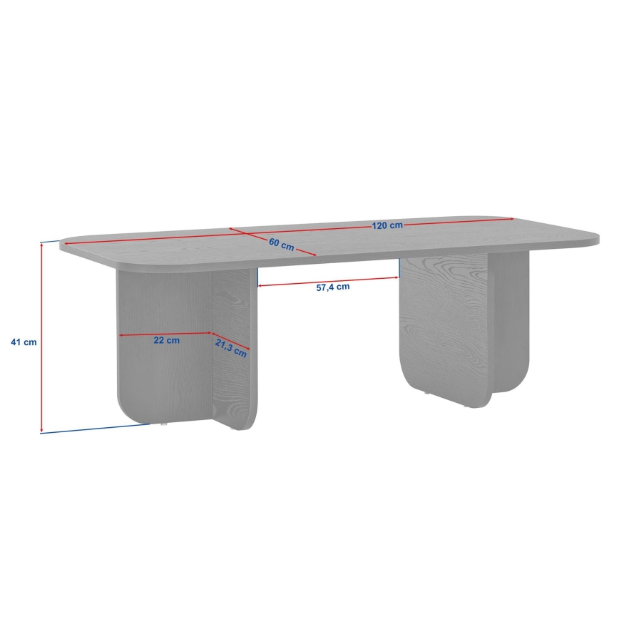 Mesa de centro AKIRA 120x60 cm bege
