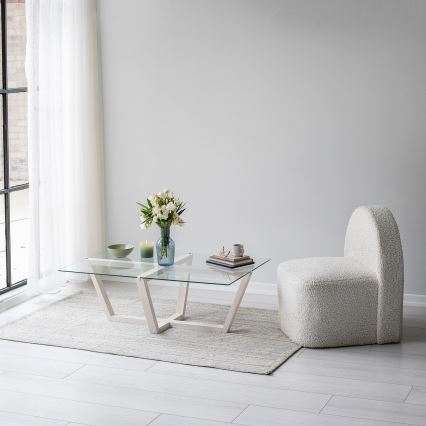 Mesa de centro AMALFI 35x105 cm pinho/transparente