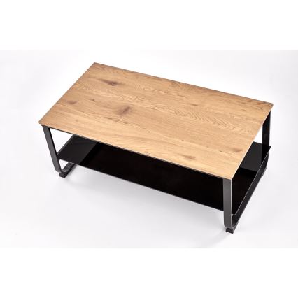 Mesa de centro ARTIGA 45x105 cm preta/bege