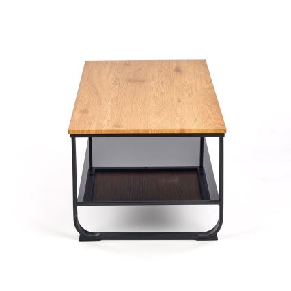 Mesa de centro ARTIGA 45x105 cm preta/bege