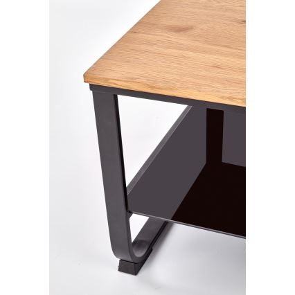 Mesa de centro ARTIGA 45x105 cm preta/bege