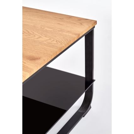 Mesa de centro ARTIGA 45x105 cm preta/bege
