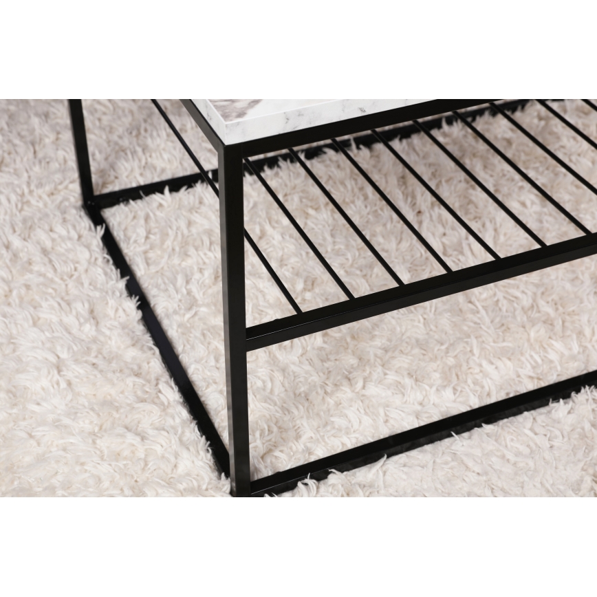 Mesa de centro ASUDE 43x95 cm preto/branco