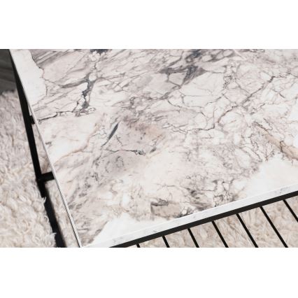 Mesa de centro ASUDE 43x95 cm preto/branco