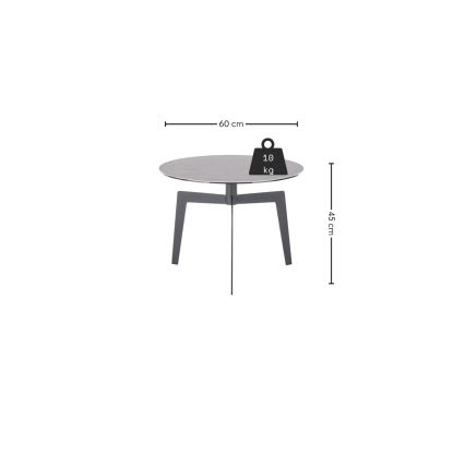 Mesa de centro BALANCE Ø 60 cm, cinzento/antracite