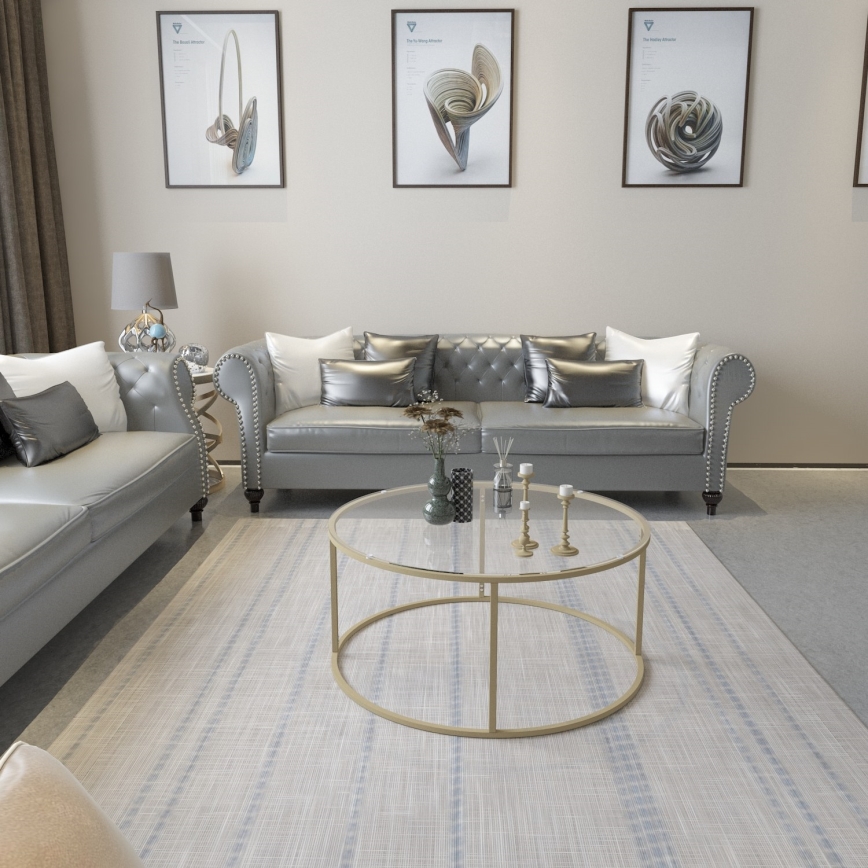 Mesa de centro BERLIN 80x45 cm dourado/transparente