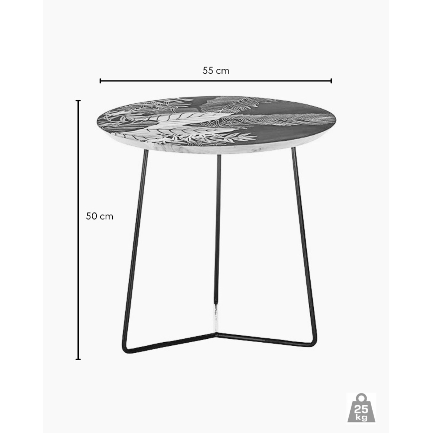 Mesa de centro BRAVON em madeira de manga