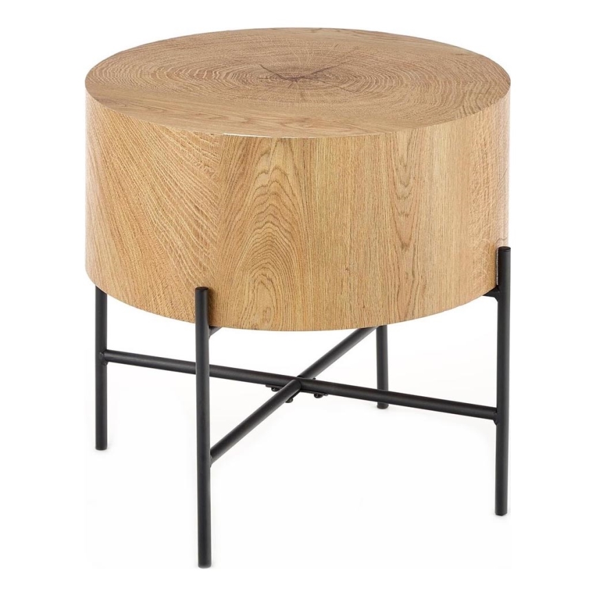 Mesa de centro BROOKLYN 45x45 cm preto/bege