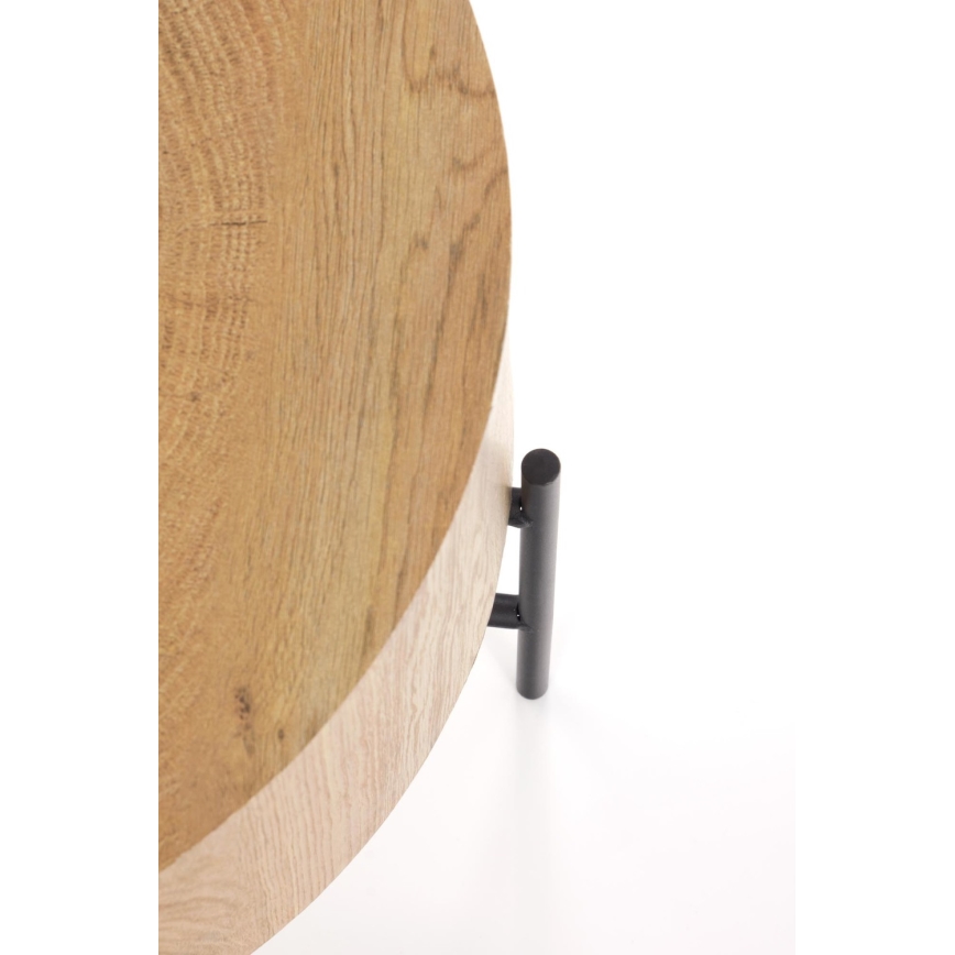 Mesa de centro BROOKLYN 45x45 cm preto/bege