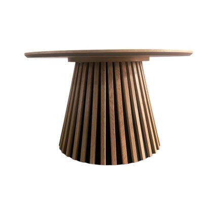 Mesa de centro CARINA Ø 75 cm carvalho/preto