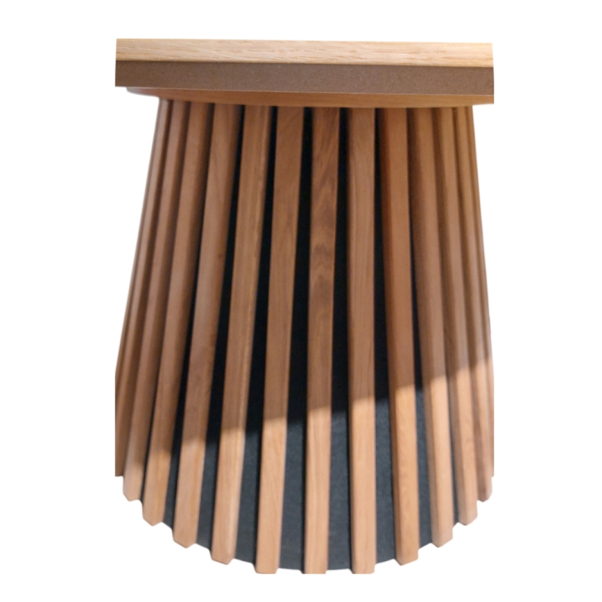 Mesa de centro CARINA Ø 75 cm carvalho/preto