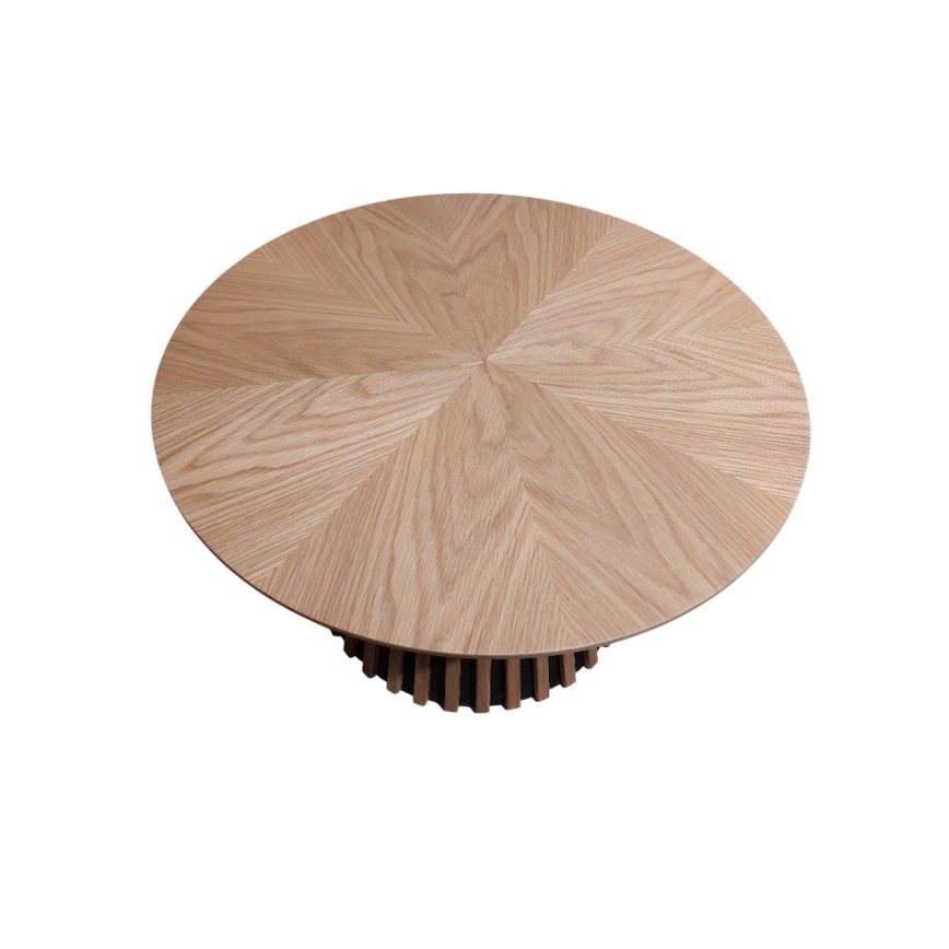Mesa de centro CARINA Ø 75 cm carvalho/preto