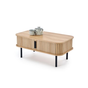 Mesa de centro CASA 90x50 cm castanho/preto