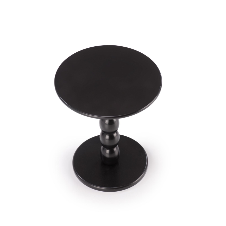 Mesa de centro CIRILA, diâmetro 40 cm, preta