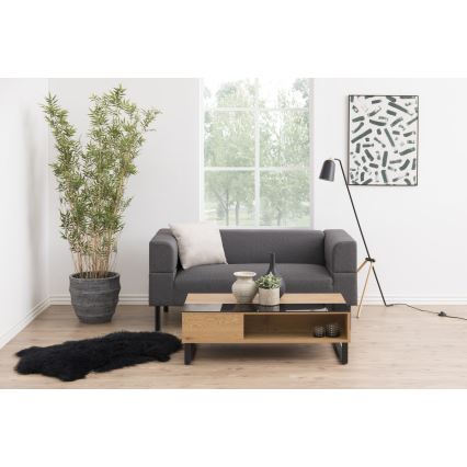 Mesa de centro com tampo elevatório ENZO 110x60 cm preto/carvalho