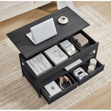 Mesa de centro com tampo elevatório NYRO preta