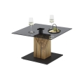 Mesa de centro com tampo elevatório VENTO fumê/carvalho/preto