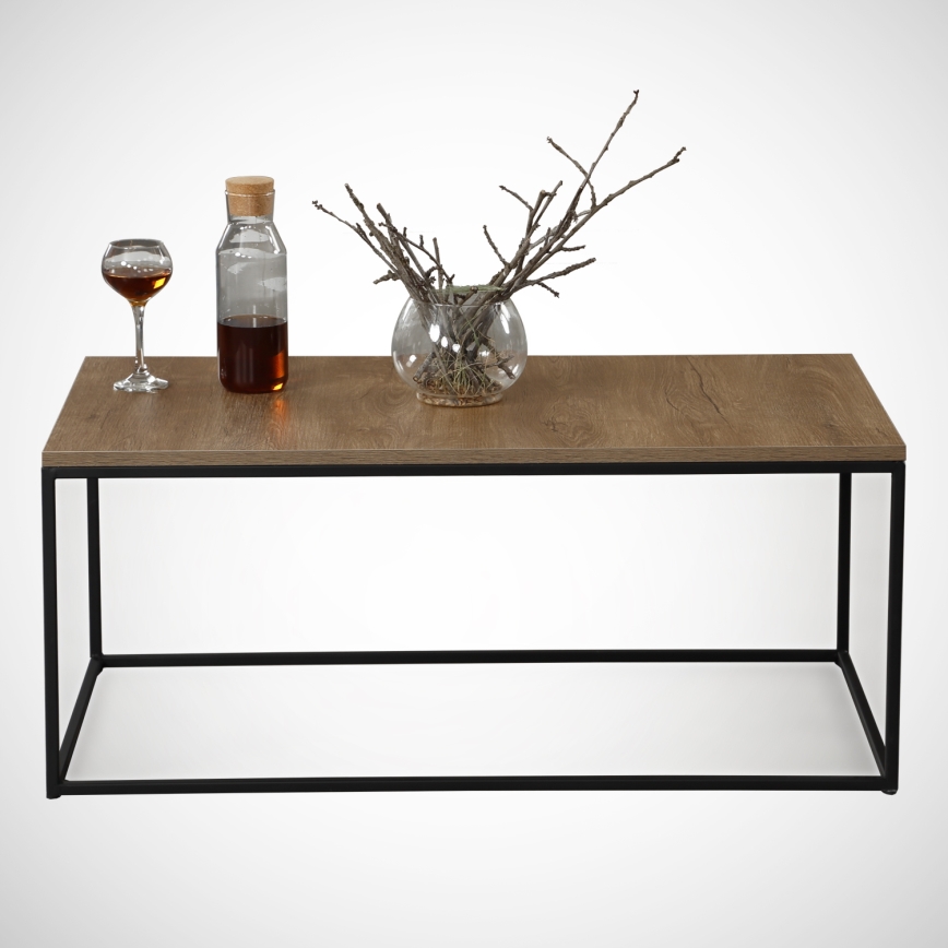 Mesa de centro COSCO 43x95 cm castanho/preto
