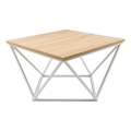 Mesa de centro CURVED 60x60 cm branco/bege