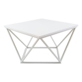 Mesa de centro CURVED 60x60 cm branco