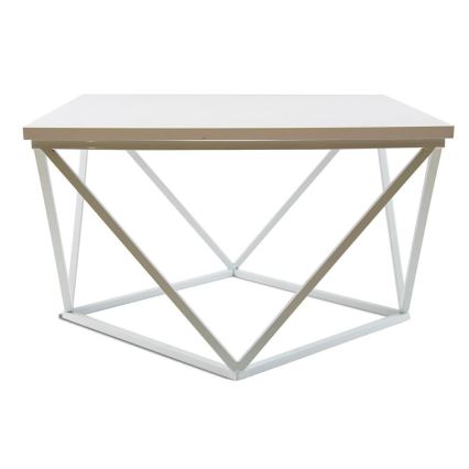 Mesa de centro CURVED 60x60 cm branco