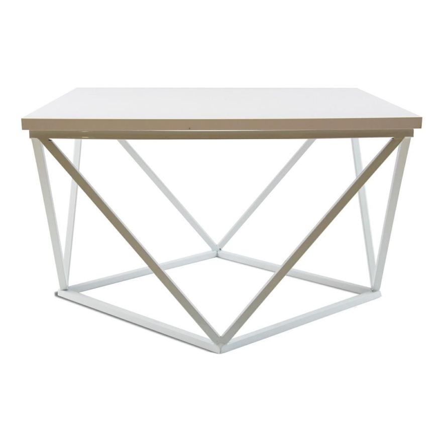Mesa de centro CURVED 60x60 cm branco