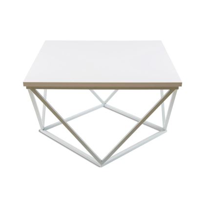 Mesa de centro CURVED 60x60 cm branco