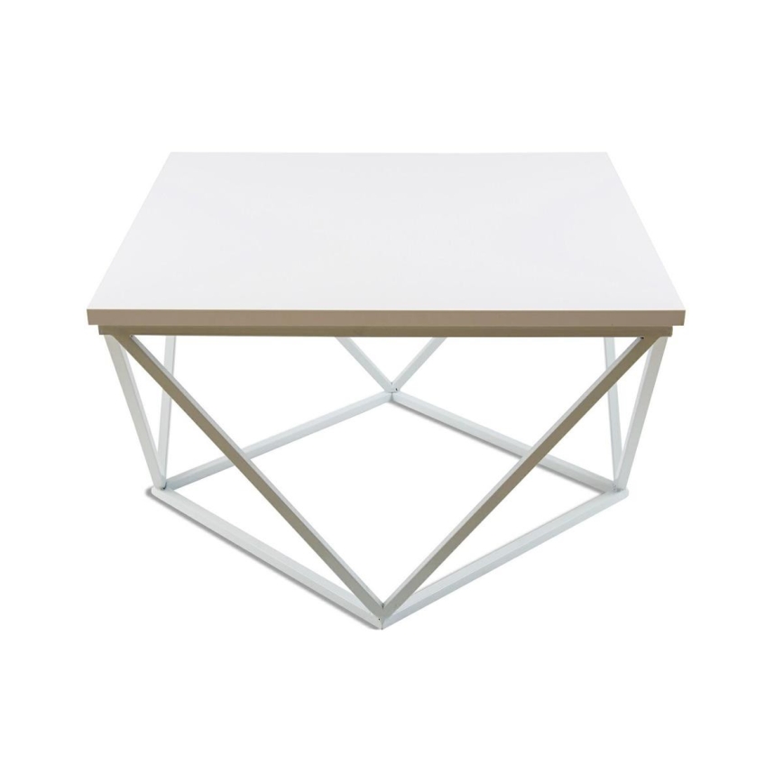 Mesa de centro CURVED 60x60 cm branco
